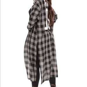 Plaid maxi top